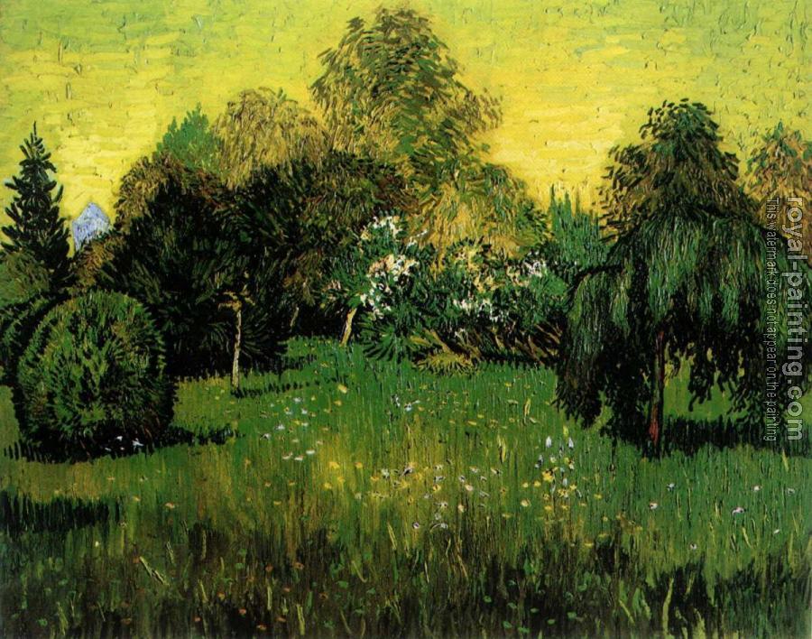 Vincent Van Gogh : Public Park with Weeping Willow